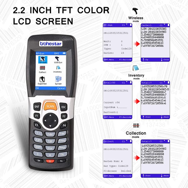 Wireless Barcode Data Collector NewScan NS-3306 - Image 4